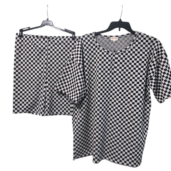 French Connection Other - French Connection Monochrome Checkered Tee